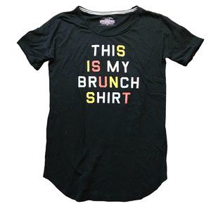 Victoria's Secret "This is‎ my Brunch Shirt" Multicolored Graphic Sleep Shirt S